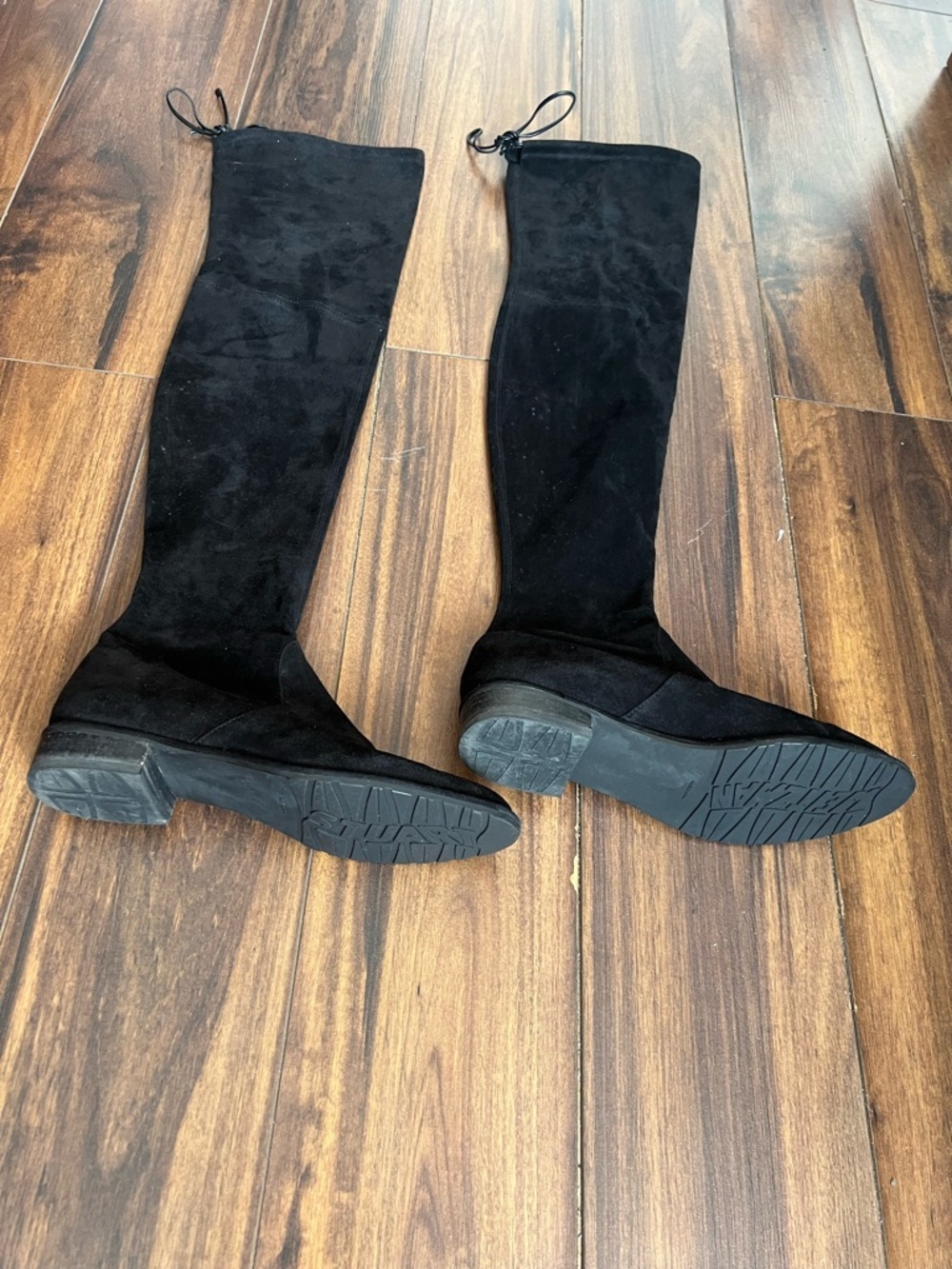 Stuart Weitzman Over-the-Knee Boots – Black Suede – Size 8.5 - Picture 5 of 13